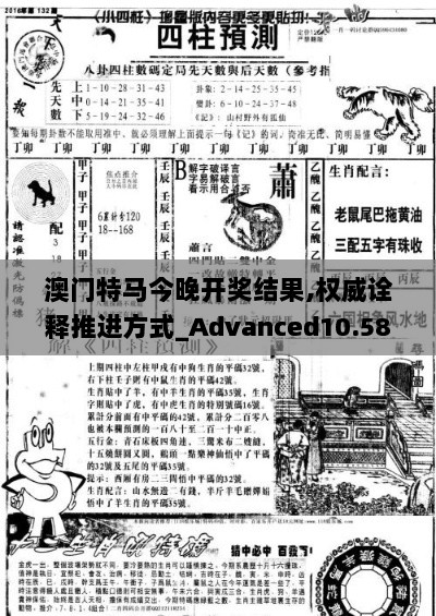 澳门特马今晚开奖结果,权威诠释推进方式_Advanced10.585