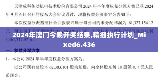 2024年澳门今晚开奖结果,精细执行计划_Mixed6.436