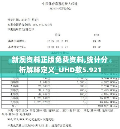 新澳资料正版免费资料,统计分析解释定义_UHD款5.921