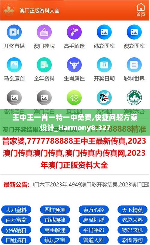 王中王一肖一特一中免费,快捷问题方案设计_Harmony8.327