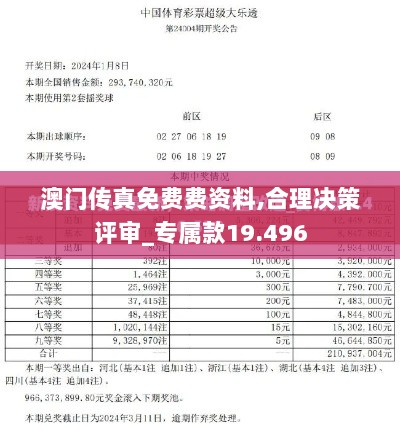 澳门传真免费费资料,合理决策评审_专属款19.496