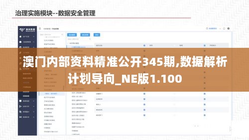 澳门内部资料精准公开345期,数据解析计划导向_NE版1.100