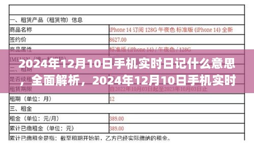 2024年12月10日手机实时日记功能解析与评测，全面介绍与使用体验