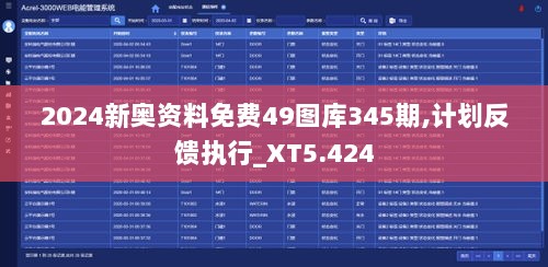 2024新奥资料免费49图库345期,计划反馈执行_XT5.424