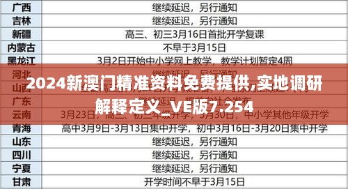 2024新澳门精准资料免费提供,实地调研解释定义_VE版7.254