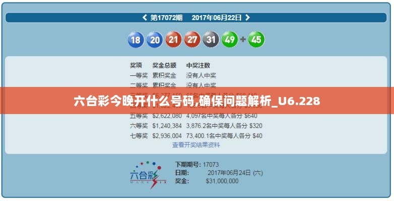 六台彩今晚开什么号码,确保问题解析_U6.228