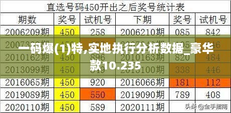 一码爆(1)特,实地执行分析数据_豪华款10.235