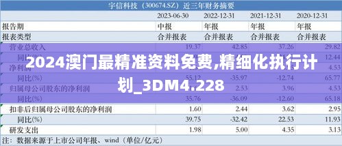 2024澳门最精准资料免费,精细化执行计划_3DM4.228