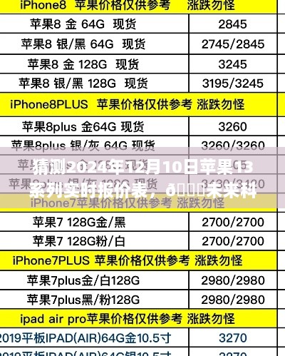 探索未来科技纪元，苹果iPhone 13系列报价预测及全新体验展望