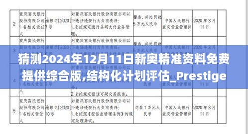 猜测2024年12月11日新奥精准资料免费提供综合版,结构化计划评估_Prestige2.463