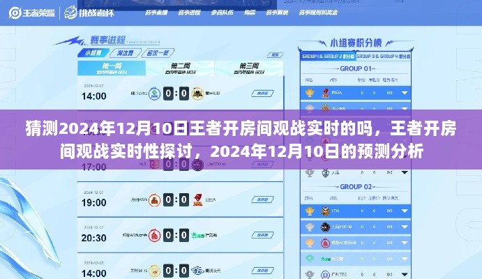 关于王者开房间观战实时性的预测分析，2024年12月10日的探讨与展望