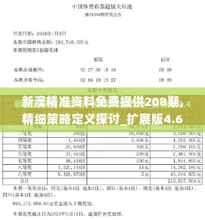 新澳精准资料免费提供208期,精细策略定义探讨_扩展版4.646