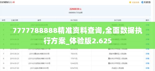 7777788888精准资料查询,全面数据执行方案_体验版2.625
