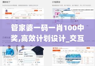 管家婆一码一肖100中奖,高效计划设计_交互版110.591