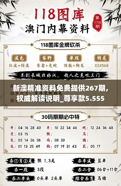 新澳精准资料免费提供267期,权威解读说明_尊享款5.555