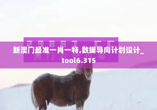 新澳门最准一肖一特,数据导向计划设计_tool6.315