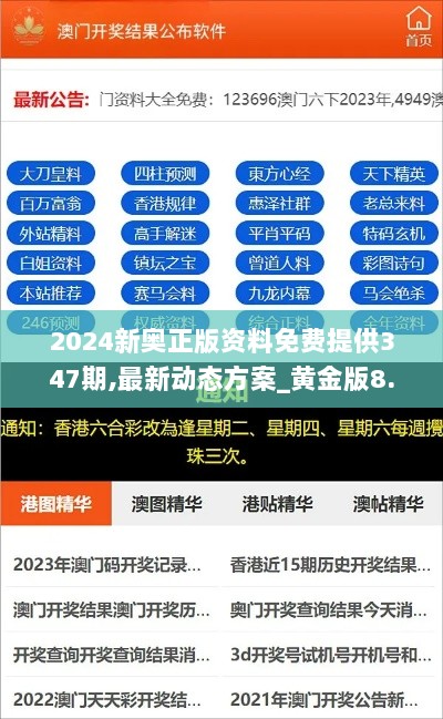 2024新奥正版资料免费提供347期,最新动态方案_黄金版8.482