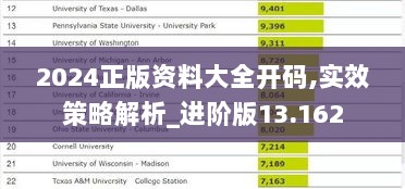 2024正版资料大全开码,实效策略解析_进阶版13.162