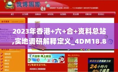 2023年香港+六+合+资料总站,实地调研解释定义_4DM18.846