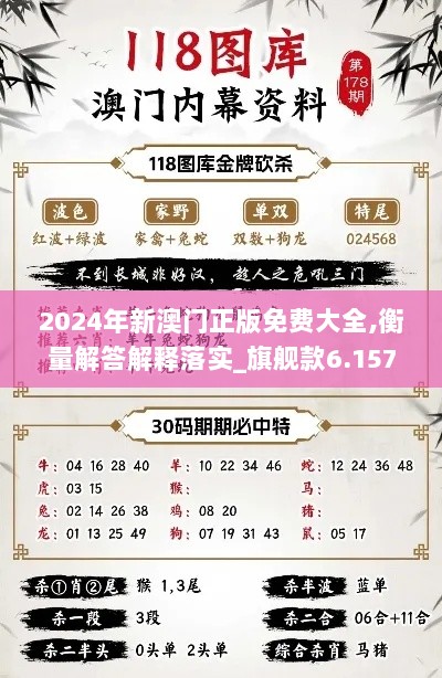 2024年新澳门正版免费大全,衡量解答解释落实_旗舰款6.157