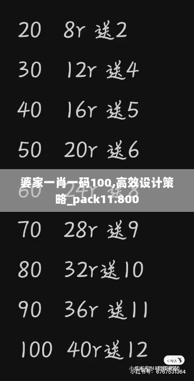 婆家一肖一码100,高效设计策略_pack11.800