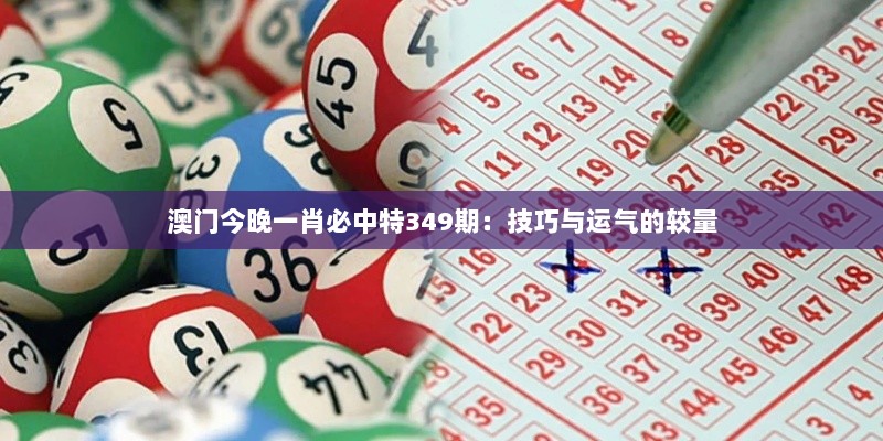 澳门今晚一肖必中特349期：技巧与运气的较量