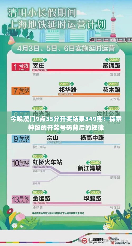 今晚澳门9点35分开奖结果349期：探索神秘的开奖号码背后的规律