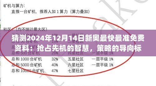 猜测2024年12月14日新奥最快最准免费资料：抢占先机的智慧，策略的导向标