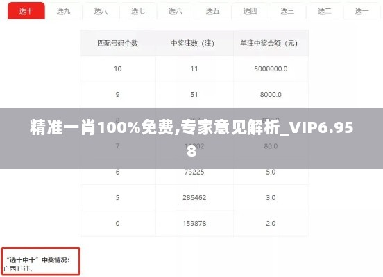 精准一肖100%免费,专家意见解析_VIP6.958