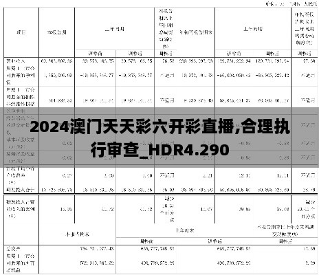 2024澳门天天彩六开彩直播,合理执行审查_HDR4.290