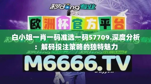 白小姐一肖一码准选一码57709.深度分析：解码投注策略的独特魅力