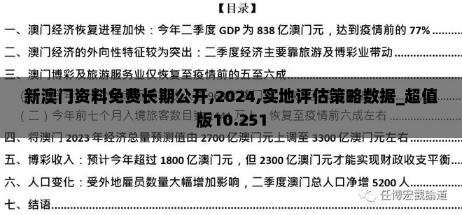 新澳门资料免费长期公开,2024,实地评估策略数据_超值版10.251