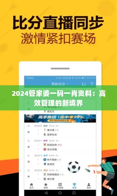 2024管家婆一码一肖资料：高效管理的新境界