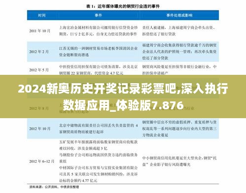 2024新奥历史开奖记录彩票吧,深入执行数据应用_体验版7.876