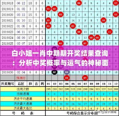 白小姐一肖中期期开奖结果查询：分析中奖概率与运气的神秘面纱