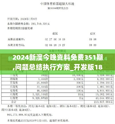 2024新澳今晚资料免费351期,问题总结执行方案_开发版18.723