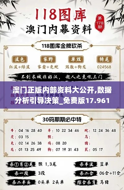 澳门正版内部资料大公开,数据分析引导决策_免费版17.961