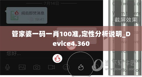 管家婆一码一肖100准,定性分析说明_Device4.360