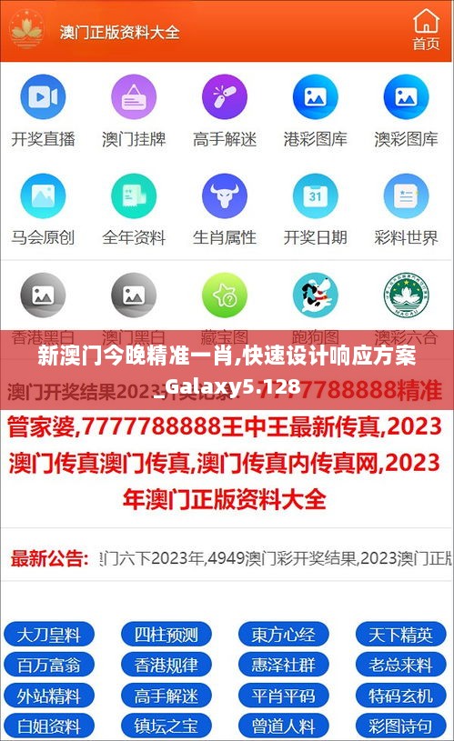 新澳门今晚精准一肖,快速设计响应方案_Galaxy5.128