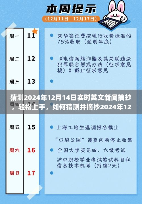 如何预测并摘抄2024年12月14日实时英文新闻摘要技巧分享，轻松上手指南