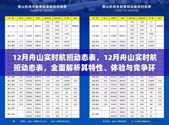 全面解析舟山实时航班动态表，特性、体验与竞争环境