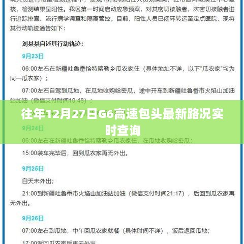 G6高速包头路段实时路况查询（往年12月27日）