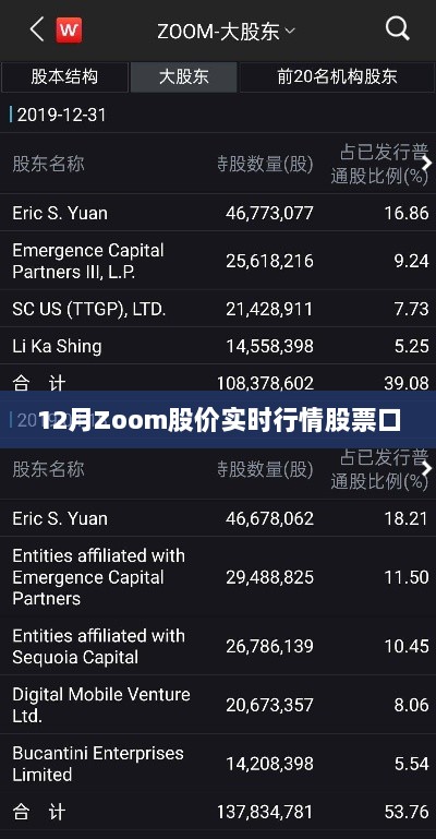 Zoom股价实时行情走势分析