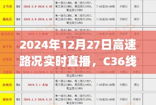 2024年12月27日C36高速路况实时直播，通行最新消息