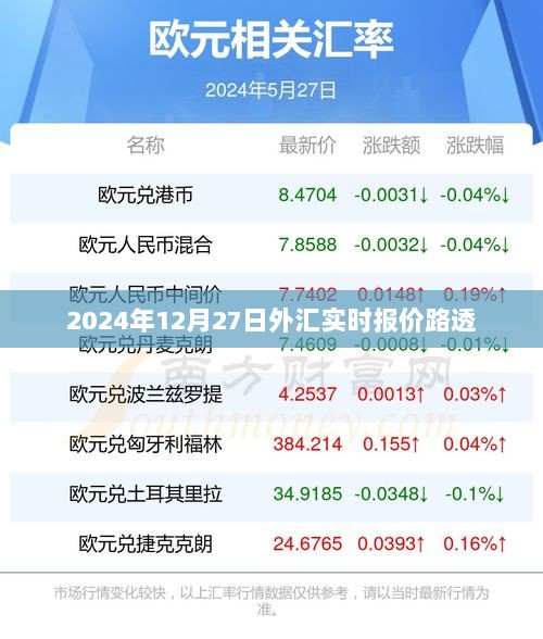 2024年12月27日外汇实时报价路透信息