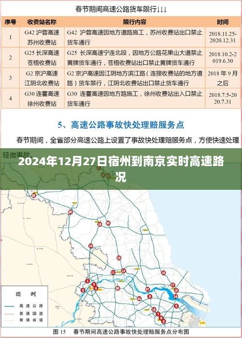 宿州至南京高速路况实时播报（日期，XXXX年XX月XX日）