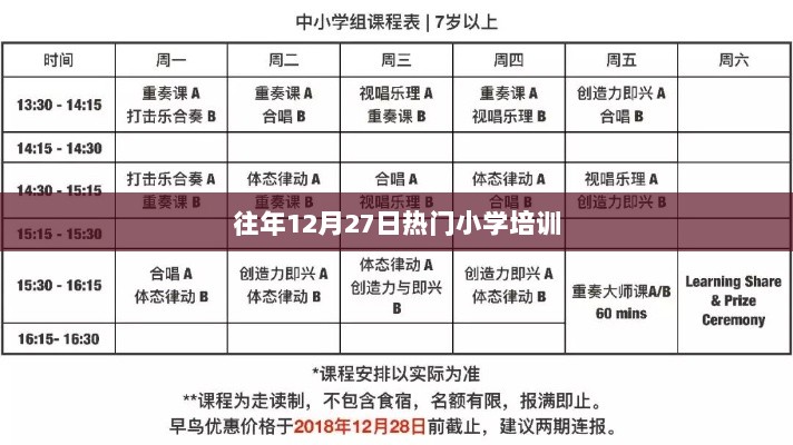 往年年末小学培训热潮回顾