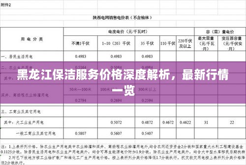 黑龙江保洁服务价格深度解析，最新行情一览