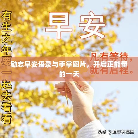 励志早安语录与手掌图片，开启正能量的一天