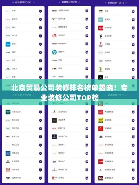 北京贸易公司装修排名榜单揭晓！专业装修公司TOP榜